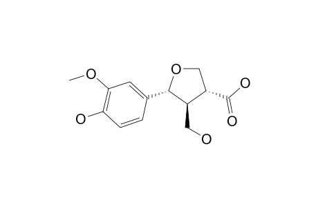 MANIESCULENTIN-B;TETRAHYDRO-2A-(4'-HYDROXY-3'-METHOXYPHENYL)-4A-CARBONYL-3B-HYDROXYMETHYL-FURAN