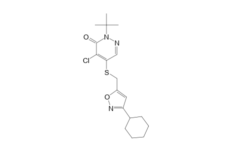 3(2H)-Pyridazinone, 4-chloro-5-[[(3-cyclohexyl-5-isoxazolyl)methyl]thio]-2-(1,1-dimethylethyl)-