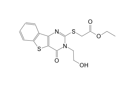 ethyl {[3-(2-hydroxyethyl)-4-oxo-3,4-dihydro[1]benzothieno[3,2-d]pyrimidin-2-yl]sulfanyl}acetate