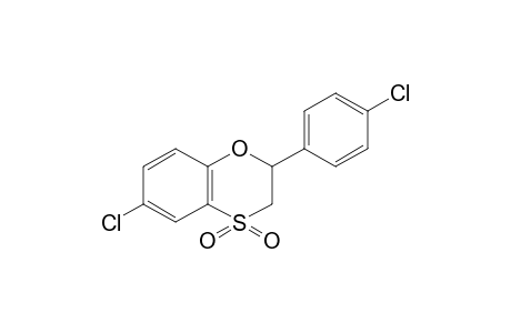 6-chloro-2-(p-chlorophenyl)-1,4-benzoxathian, 4,4-dioxide