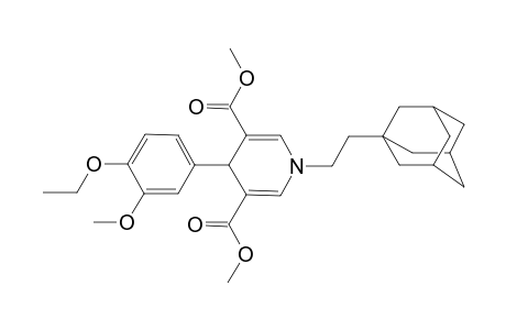 3,5-Pyridinedicarboxylic acid, 4-(4-ethoxy-3-methoxyphenyl)-1,4-dihydro-1-(2-tricyclo[3.3.1.1(3,7)]dec-1-ylethyl)-, dimethyl ester