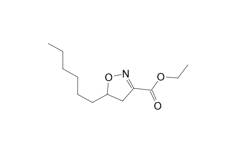 5-Hexyl-2-isoxazoline-3-carboxylic acid ethyl ester