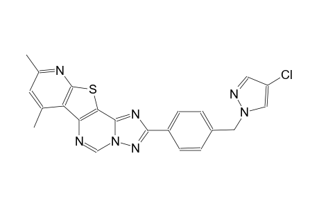 2-{4-[(4-chloro-1H-pyrazol-1-yl)methyl]phenyl}-7,9-dimethylpyrido[3',2':4,5]thieno[2,3-e][1,2,4]triazolo[1,5-c]pyrimidine