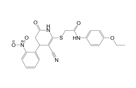 acetamide, 2-[[3-cyano-1,4,5,6-tetrahydro-4-(2-nitrophenyl)-6-oxo-2-pyridinyl]thio]-N-(4-ethoxyphenyl)-