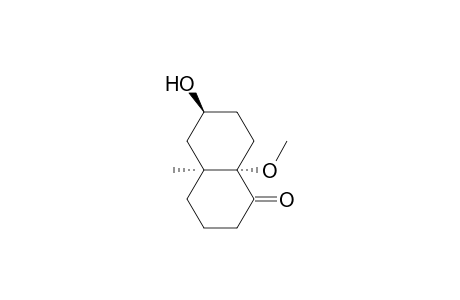1(2H)-Naphthalenone, octahydro-6-hydroxy-8a-methoxy-4a-methyl-, (4a.alpha.,6.beta.,8a.alpha.)-(.+-.)-