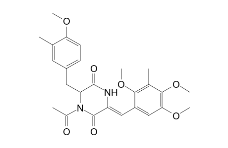 (Z)-1-Acetyl-6-(4-methoxy-3-methylphenylmethyl)-3-(2,4,5-trimethoxy-3-methylphenylmethylene)-2,5-piperazinedione