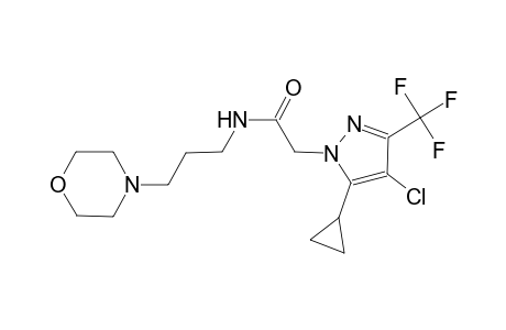 2-[4-chloro-5-cyclopropyl-3-(trifluoromethyl)-1H-pyrazol-1-yl]-N-[3-(4-morpholinyl)propyl]acetamide