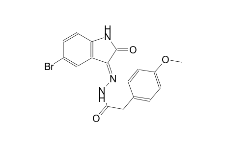 N'-[(3E)-5-bromo-2-oxo-1,2-dihydro-3H-indol-3-ylidene]-2-(4-methoxyphenyl)acetohydrazide