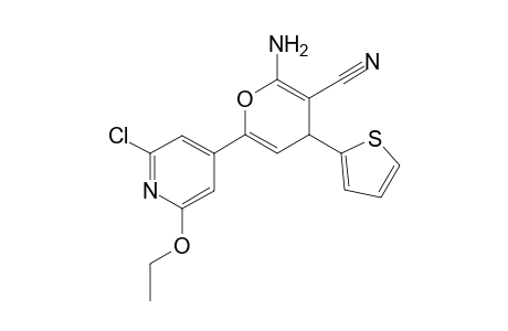 2-Amino-4-(2''-thienyl)-6-[4'-(2"'-chloro-6'"-ethoxypyridinyl)]-3-carbonitrile