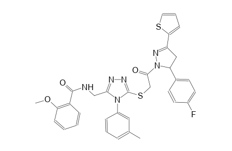 benzamide, N-[[5-[[2-[5-(4-fluorophenyl)-4,5-dihydro-3-(2-thienyl)-1H-pyrazol-1-yl]-2-oxoethyl]thio]-4-(3-methylphenyl)-4H-1,2,4-triazol-3-yl]methyl]-2-methoxy-