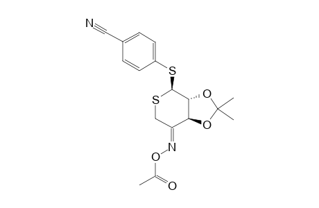 4-CYANOPHENYL-4-ACETOXY-IMINO-2,3-O-ISOPROPYLIDENE-1,5-DITHIO-ALPHA-L-THREO-PENTOPYRANOSID-4-ULOSE