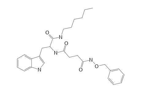 N'1-(Benzyloxy)-N'4-[1-(hexylcarbamoyl)-2-(1H-indol-3-yl)ethyl]succinamide