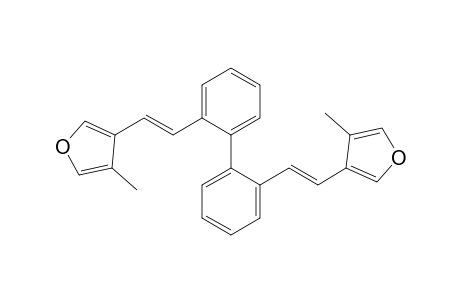 Furan, 3,3'-([1,1'-biphenyl]-2,2'-diyldi-1,2-ethenediyl)bis[4-methyl-