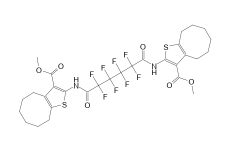 methyl 2-[(2,2,3,3,4,4,5,5-octafluoro-6-{[3-(methoxycarbonyl)-4,5,6,7,8,9-hexahydrocycloocta[b]thien-2-yl]amino}-6-oxohexanoyl)amino]-4,5,6,7,8,9-hexahydrocycloocta[b]thiophene-3-carboxylate
