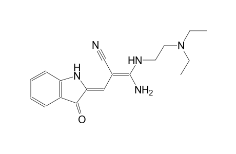 (2Z)-3-amino-3-{[2-(diethylamino)ethyl]amino}-2-[(Z)-(3-oxo-1,3-dihydro-2H-indol-2-ylidene)methyl]-2-propenenitrile