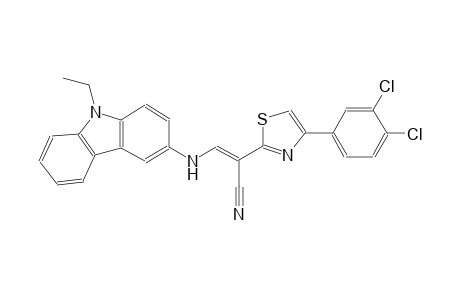 (2E)-2-[4-(3,4-dichlorophenyl)-1,3-thiazol-2-yl]-3-[(9-ethyl-9H-carbazol-3-yl)amino]-2-propenenitrile