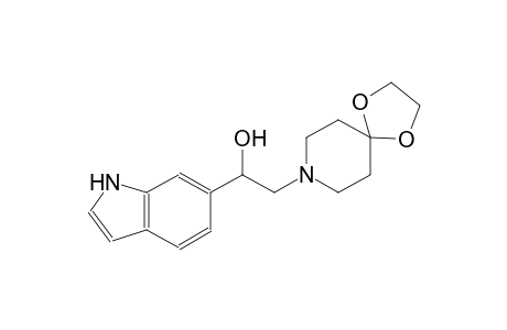 1,4-dioxa-8-azaspiro[4.5]decane-8-ethanol, alpha-(1H-indol-6-yl)-