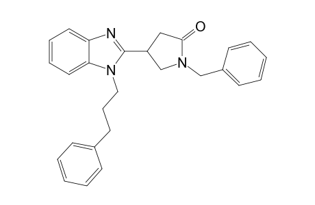 1-Benzyl-4-[1-(3-phenylpropyl)-1H-1,3-benzodiazol-2-yl]pyrrolidin-2-one