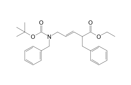 Ethyl N-benzyl-5-(t-butoxycarbonyl)amino-2-benzylpent-3-enoate