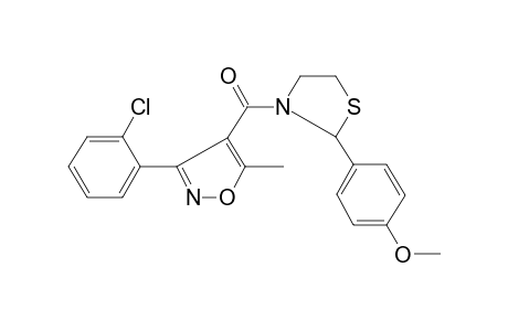 [3-(2-chlorophenyl)-5-methyl-1,2-oxazol-4-yl]-[2-(4-methoxyphenyl)-1,3-thiazolidin-3-yl]methanone