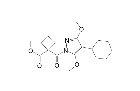 1-(4-Cyclohexyl-3,5-dimethoxy-1-pyrazolecarbonyl)-1-cyclobutanoic acid methyl ester