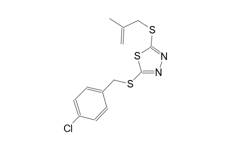 2-[(4-chlorobenzyl)sulfanyl]-5-[(2-methyl-2-propenyl)sulfanyl]-1,3,4-thiadiazole