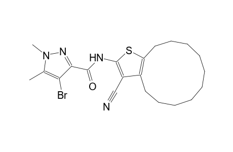 4-bromo-N-(3-cyano-4,5,6,7,8,9,10,11,12,13-decahydrocyclododeca[b]thien-2-yl)-1,5-dimethyl-1H-pyrazole-3-carboxamide