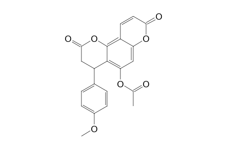 5-ACETOXY-4-(4'-METHOXYPHENYL)-ALPHA-PIRANO-(6'',5'':7,8)-3,4-DIHYDROCOUMARIN