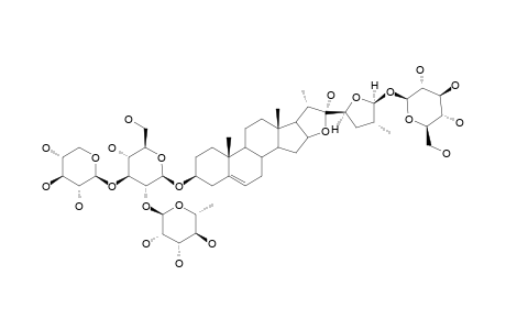 ANGUIVIOSIDE-XI;3-O-[BETA-D-XYLOPYRANOSYL-(1->3)]-ALPHA-L-RHAMNOPYRANOSYL-(1->2)-BETA-D-GLUCOPYRANOSYL-(22S,23S,25R,26S)-3-BETA,22-ALPHA,26-TRIHYDR