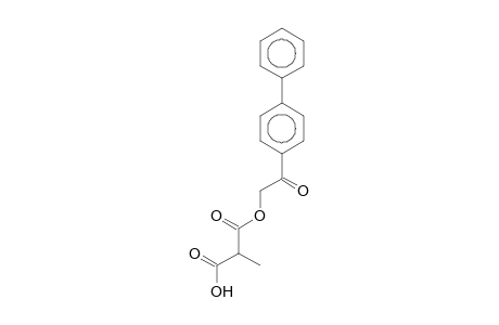 2-Methyl-3-oxidanylidene-3-[2-oxidanylidene-2-(4-phenylphenyl)ethoxy]propanoic acid