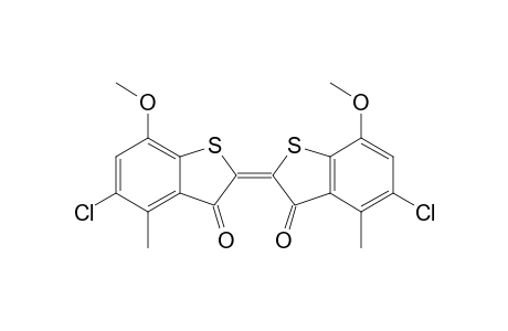 Benzo[b]thiophen-3(2H)-one, 5-chloro-2-(5-chloro-7-methoxy-4-methyl-3-oxobenzo[b]thien-2(3H)-ylidene)-7-methoxy-4-methyl-