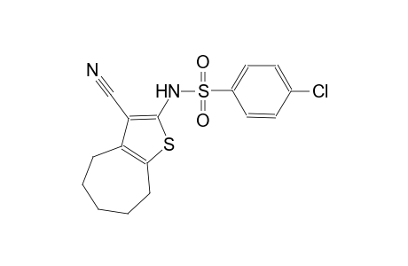 4-chloro-N-(3-cyano-5,6,7,8-tetrahydro-4H-cyclohepta[b]thien-2-yl)benzenesulfonamide