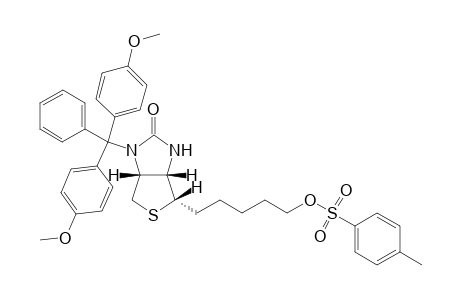 4-Methylbenzenesulfonic acid 5-[(3aR,6S,6aS)-3-[bis(4-methoxyphenyl)-phenyl-methyl]-2-keto-3a,4,6,6a-tetrahydro-1H-thien[3,4-d]imidazol-6-yl]pentyl ester