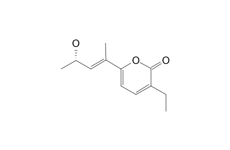 NOCAPYRONE_G;(S,E)-3-ETHYL-6-(PENT-2-EN-2-YL)-2-H-PYRAN-2-ONE