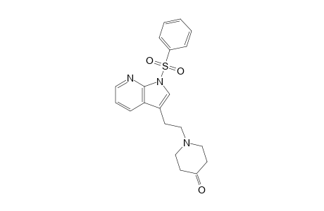 1-[2-(1-PHENYLSULFONYLPYRROLO-[2.3-B]-PYRIDIN-3-YL)-ETHYL]-4-PIPERIDONE