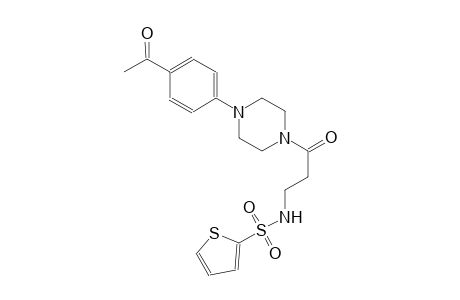 2-thiophenesulfonamide, N-[3-[4-(4-acetylphenyl)-1-piperazinyl]-3-oxopropyl]-