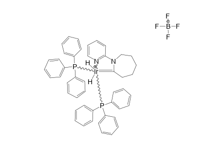 CIS,TRANS-[DIHYDRIDOBIS-(TRIPHENYLPHOSPHINE)-[N,C-2-HEXAMETHYLENEIMINOPYRIDINE-1'-YLIDENE]-IRIDIUM-(III)]-FLUOROBORATE