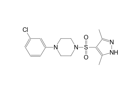 1-(3-chlorophenyl)-4-[(3,5-dimethyl-1H-pyrazol-4-yl)sulfonyl]piperazine