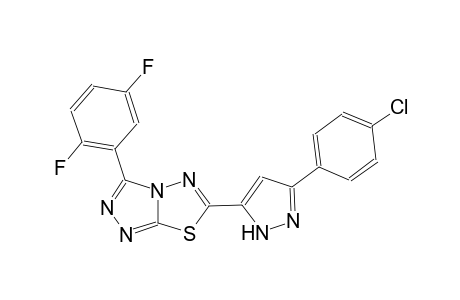 [1,2,4]triazolo[3,4-b][1,3,4]thiadiazole, 6-[3-(4-chlorophenyl)-1H-pyrazol-5-yl]-3-(2,5-difluorophenyl)-