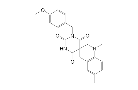 1-(4-methoxybenzyl)-1',6'-dimethyl-2',4'-dihydro-1H,1'H-spiro[pyrimidine-5,3'-quinoline]-2,4,6(3H)-trione