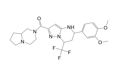 5-(3,4-dimethoxyphenyl)-2-(hexahydropyrrolo[1,2-a]pyrazin-2(1H)-ylcarbonyl)-7-(trifluoromethyl)-4,5,6,7-tetrahydropyrazolo[1,5-a]pyrimidine