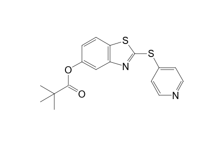 2-(4-pyridinesulfanyl)-5-benzothiazolyl 2,2-dimethylpropanoate
