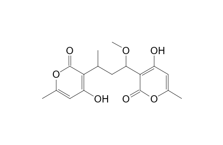 2H-Pyran-2-one, 3,3'-(1-methoxy-3-methyl-1,3-propanediyl)bis[4-hydroxy-6-methyl-