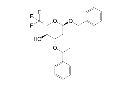Benzyl 2,6-dideoxy-6,6,6-trifluoro-3-O-(1'-phenylethyl)-.beta.-L-arabinohexopyranoside