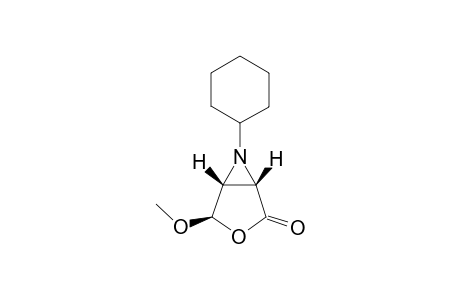 5-(R)-Methoxy-butyrolacto[3,4-b]-2(S)6(R)-1-N-cyclohexylaziridine