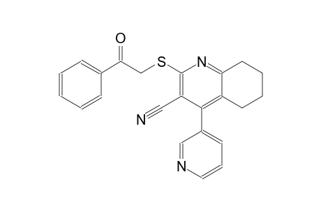 3-quinolinecarbonitrile, 5,6,7,8-tetrahydro-2-[(2-oxo-2-phenylethyl)thio]-4-(3-pyridinyl)-