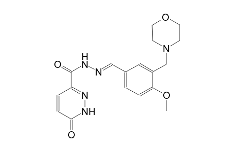 N'-{(E)-[4-methoxy-3-(4-morpholinylmethyl)phenyl]methylidene}-6-oxo-1,6-dihydro-3-pyridazinecarbohydrazide