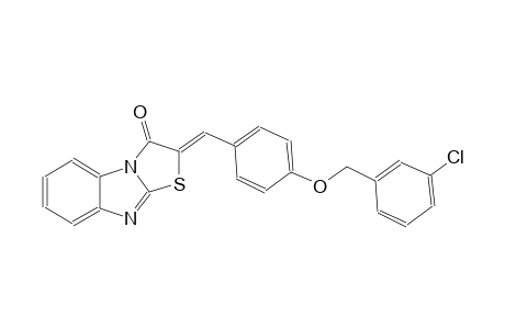 (2Z)-2-{4-[(3-chlorobenzyl)oxy]benzylidene}[1,3]thiazolo[3,2-a]benzimidazol-3(2H)-one