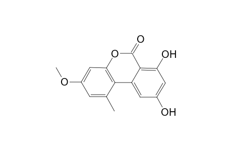 6H-Dibenzo[b,d]pyran-6-one, 7,9-dihydroxy-3-methoxy-1-methyl-