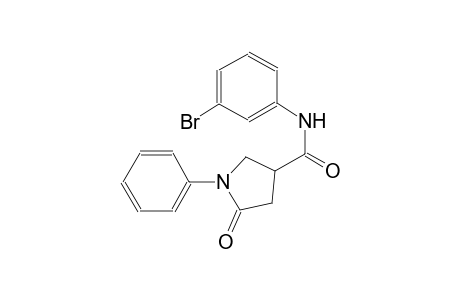 N-(3-bromophenyl)-5-oxo-1-phenyl-3-pyrrolidinecarboxamide